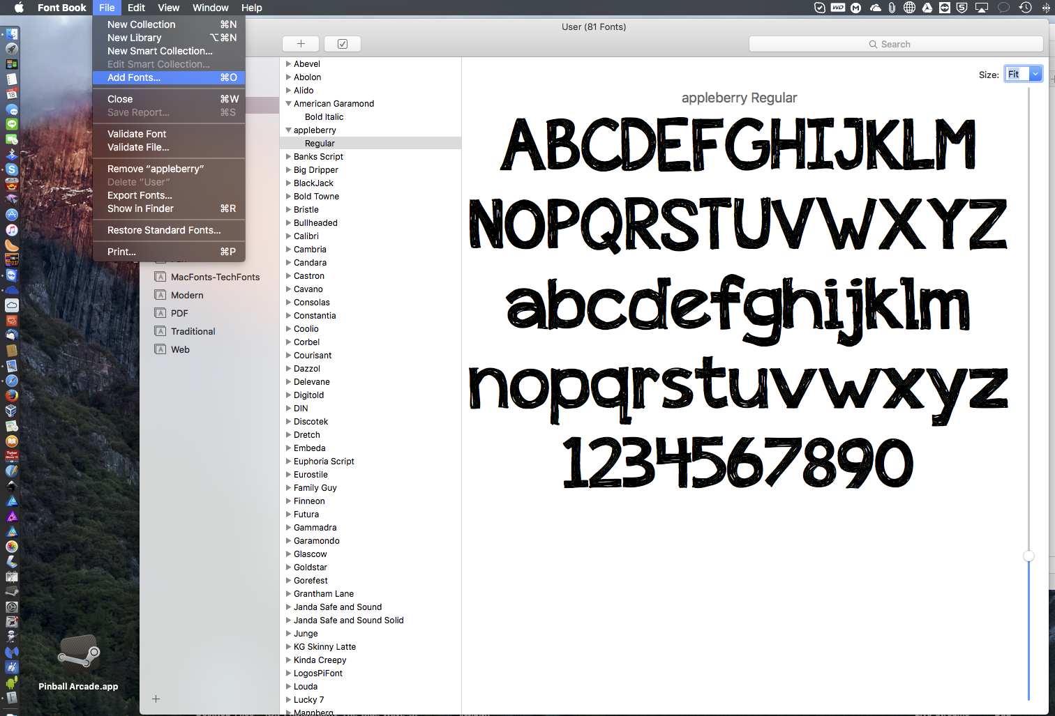 Mac fonts tech fonts 1 2 0