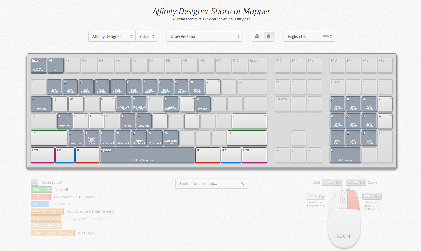 Affinity Designer  Shortcut  Mapper Resources Affinity 
