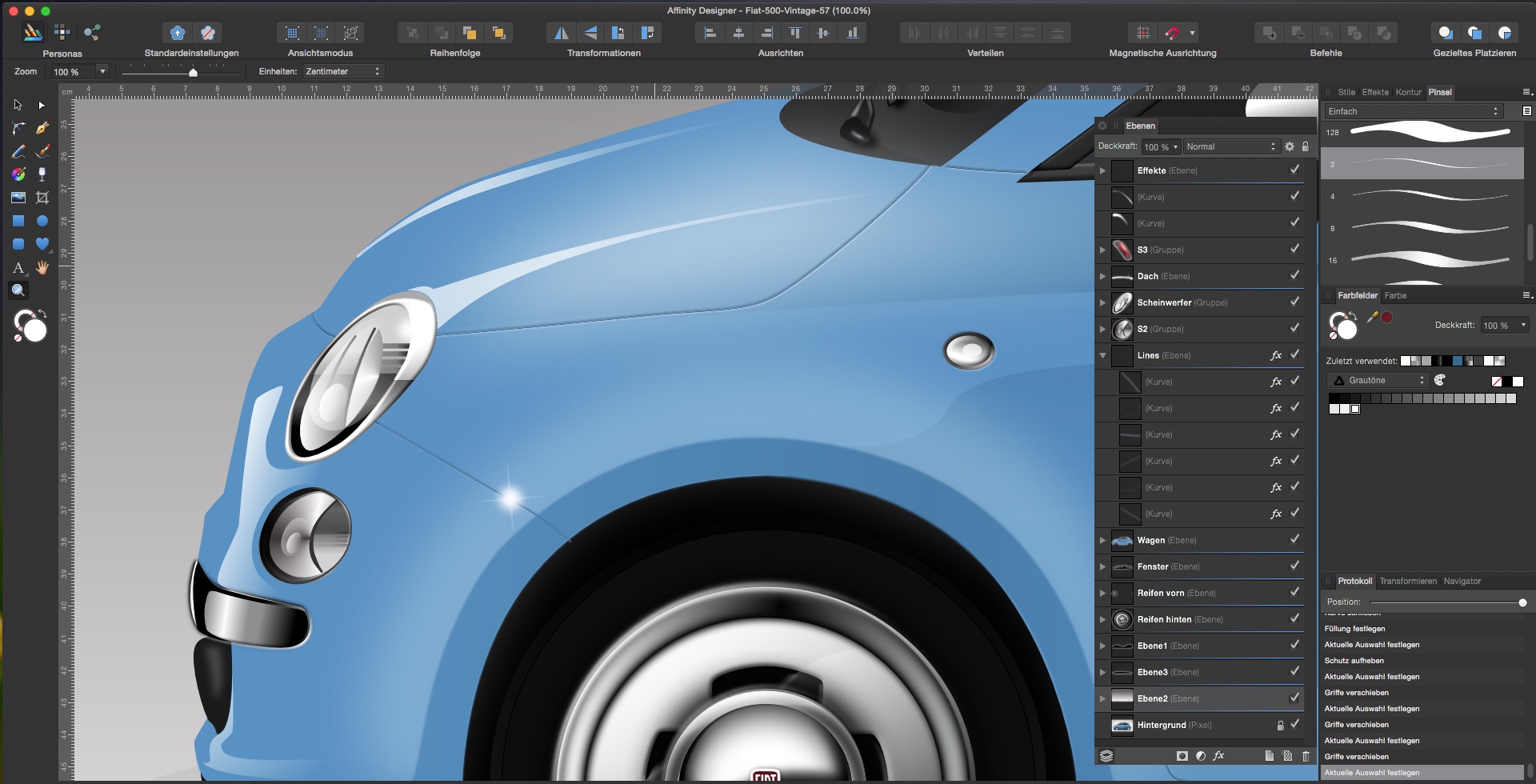 Fiat 500 Vintage 57 Drawing A Car In Ad Share Your Work Affinity Forum