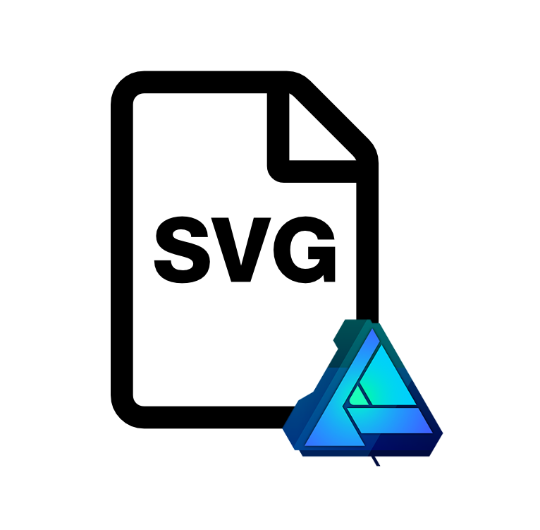 Svg assets. Affinity Designer logo. Customs icon.