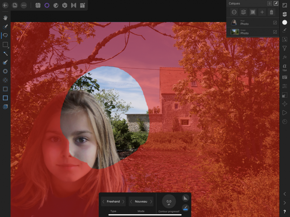 comment détourer une image sur affinity photo
