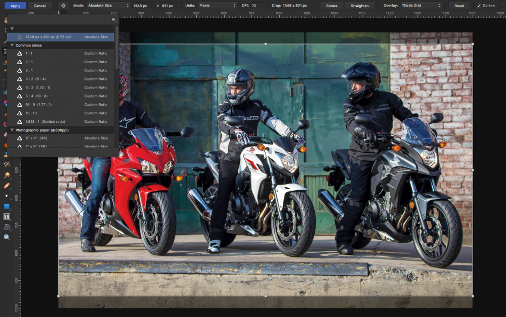 Create Presets For Unconstrained Crops fixed sizes Feedback for