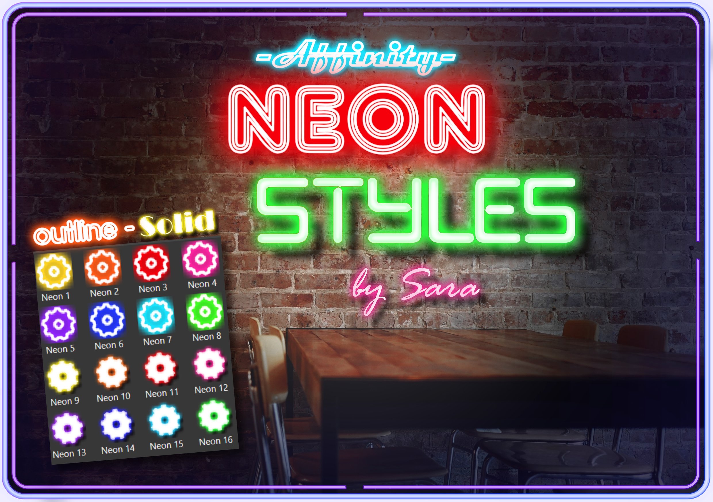 16 Neon Styles in assorted colours - Resources - Affinity | Forum