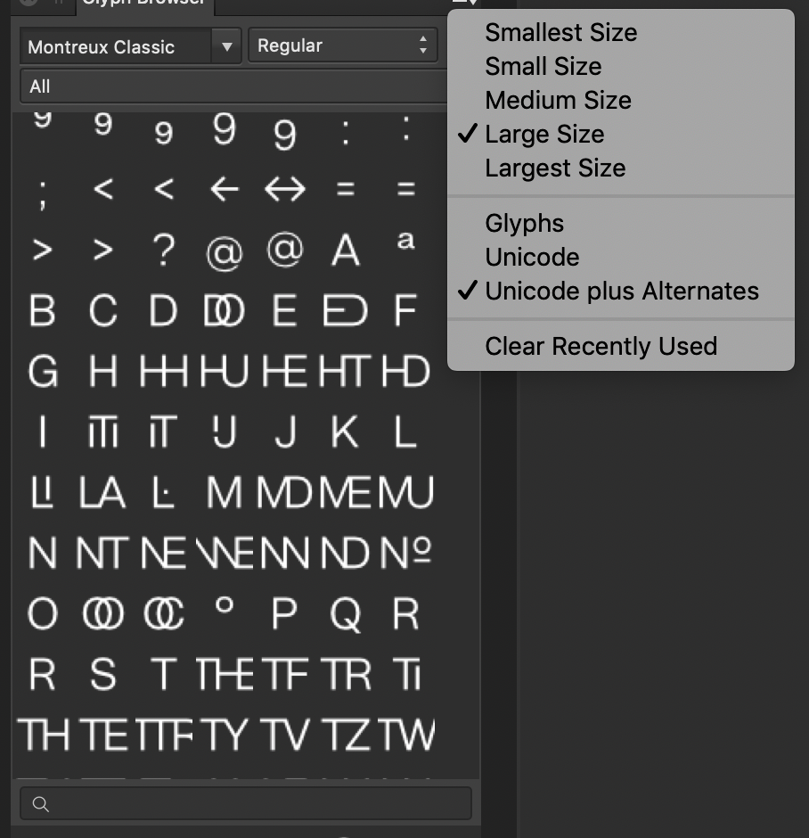 Discretionary ligatures not available in Designer (Mac) PreV2