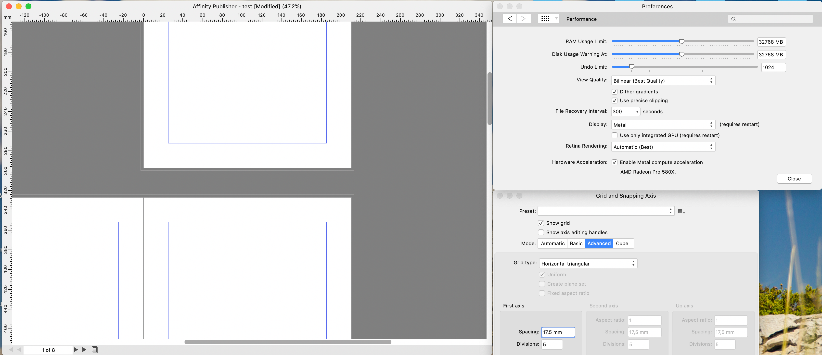 Grid not working with metal enabled V1 Bugs found on macOS Affinity