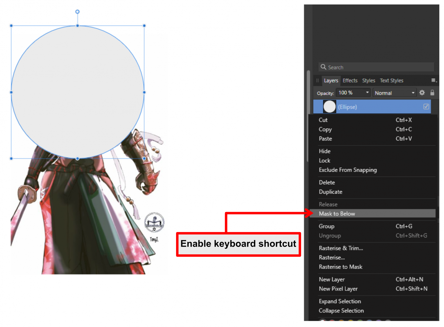 Masking Mask To Below In Affinity Designer Shortcut Feedback For Masking Mask To Below In Affinity Designer Shortcut Feedback For