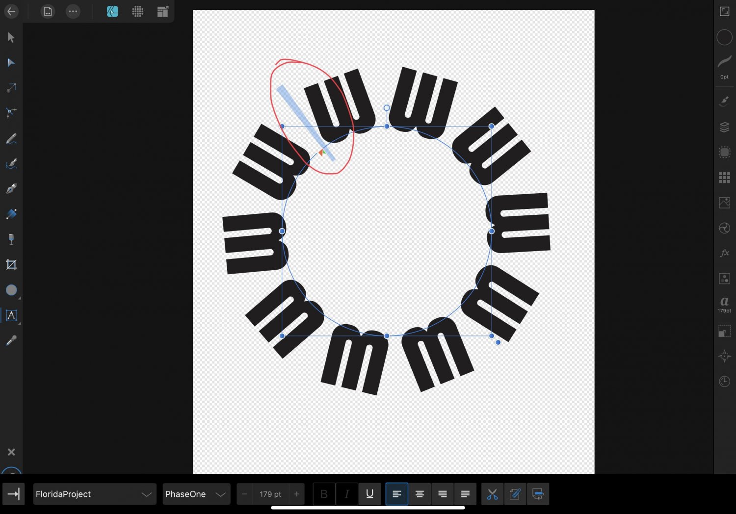 Circular text how to space letters equally pre v2 archive of