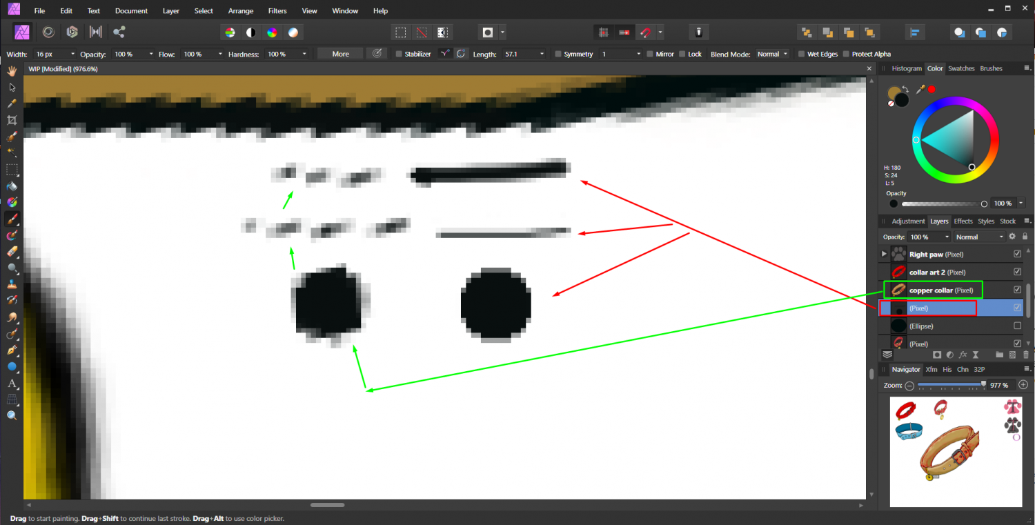 Paint brush and erase tools not working correctly on one layer PreV2