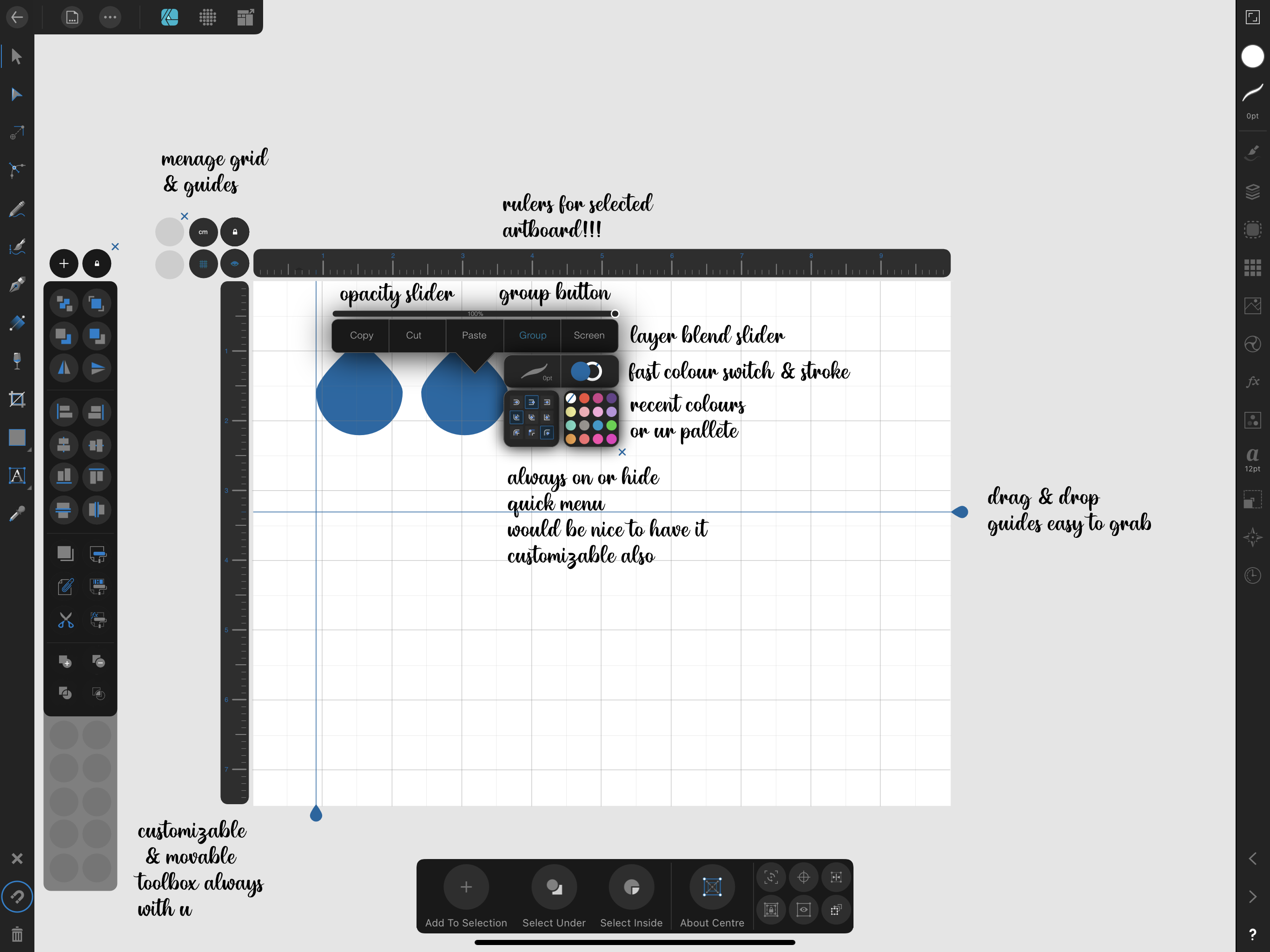 Some Improvements screenshot Included Feedback For Affinity 