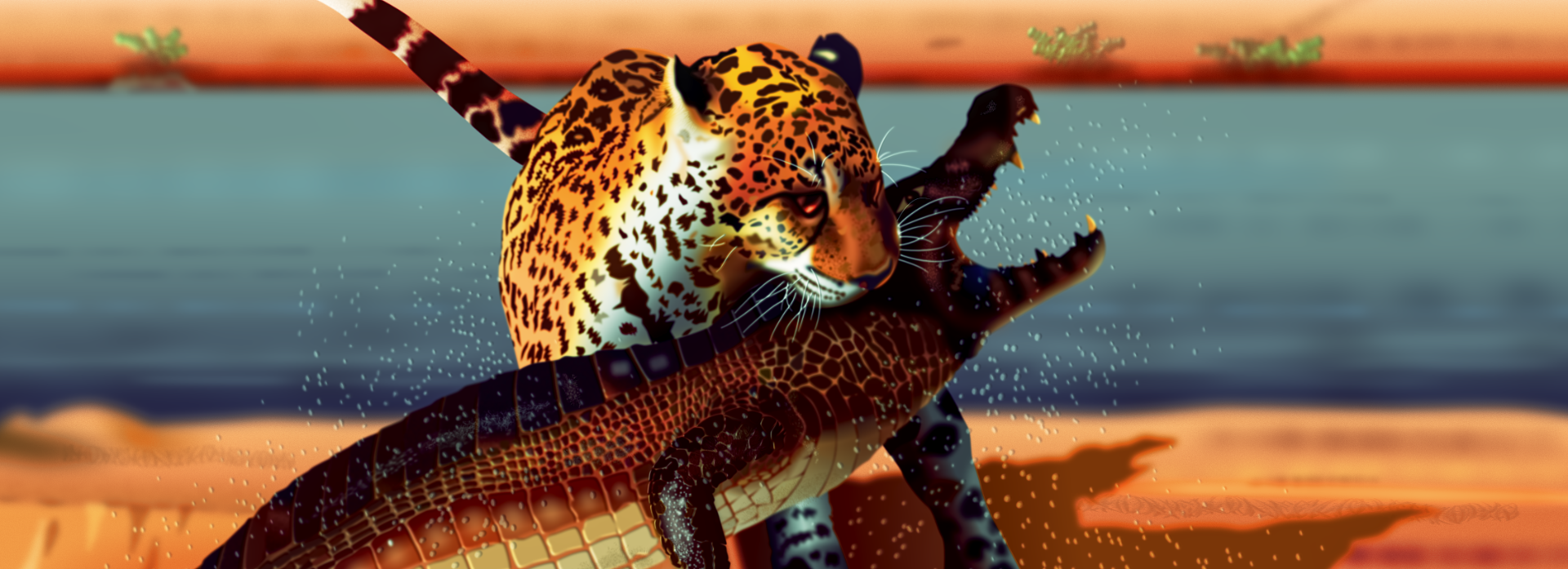 View To A Kill Jaguar Vs Caiman Vector Drawing Share Your Work Affinity Forum