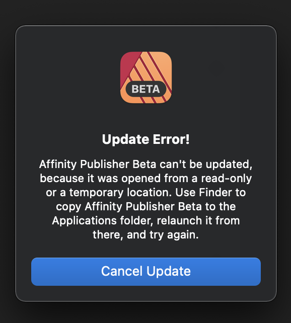 Unable To Update Due To 'Read Only' Bug - [ARCHIVE] Publisher V1 Beta ...