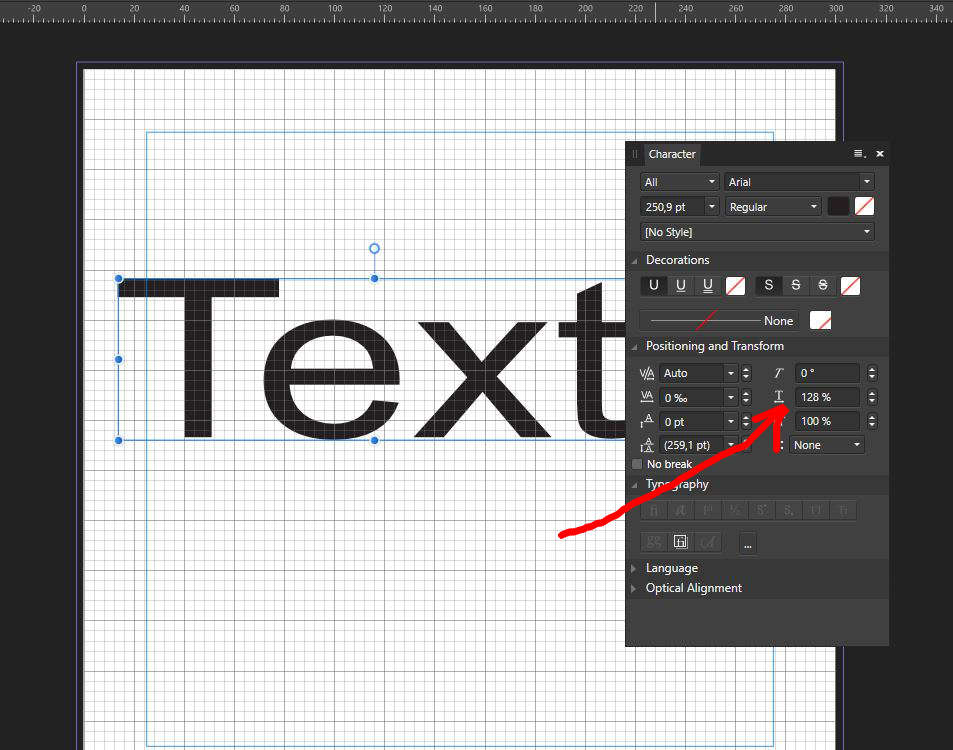 Texts in Affinity Designer are distorted, how do I reset the text ...