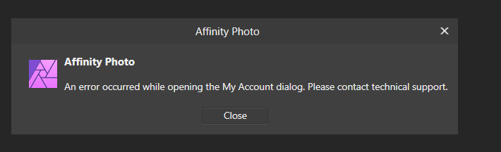 Cannot Access My Account - Pre-V2 Archive Of Affinity On Desktop ...