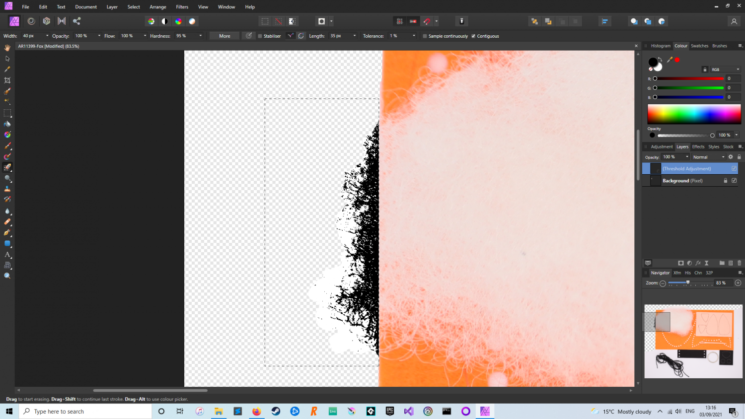 Adjustment Layer and Background Erase Tool PreV2 Archive of Affinity