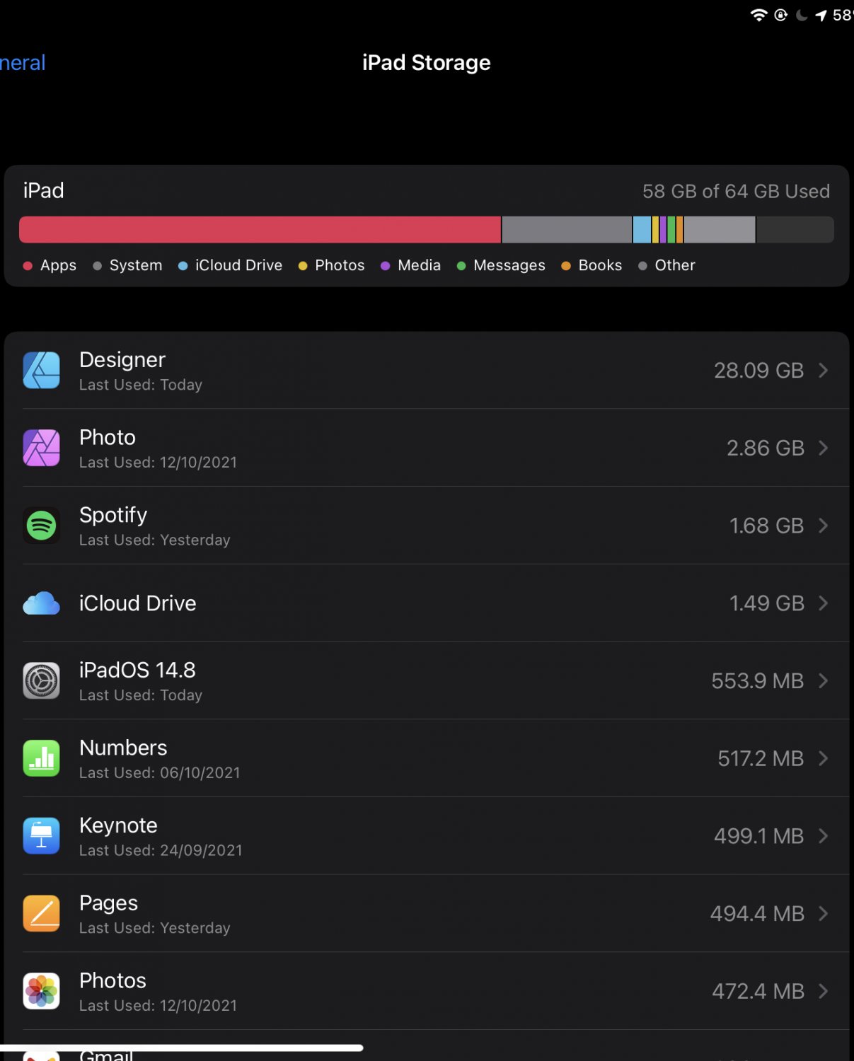 Affinity Designer taking up 28GB of storage on IPAD PreV2 Archive of