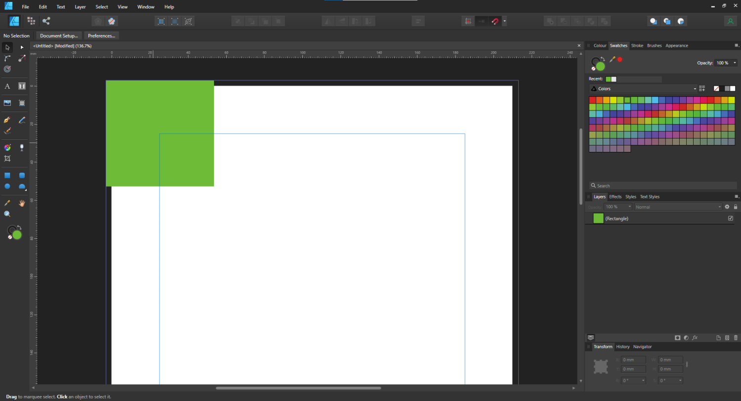 Ability to view both document boundaries and bleed area at the same