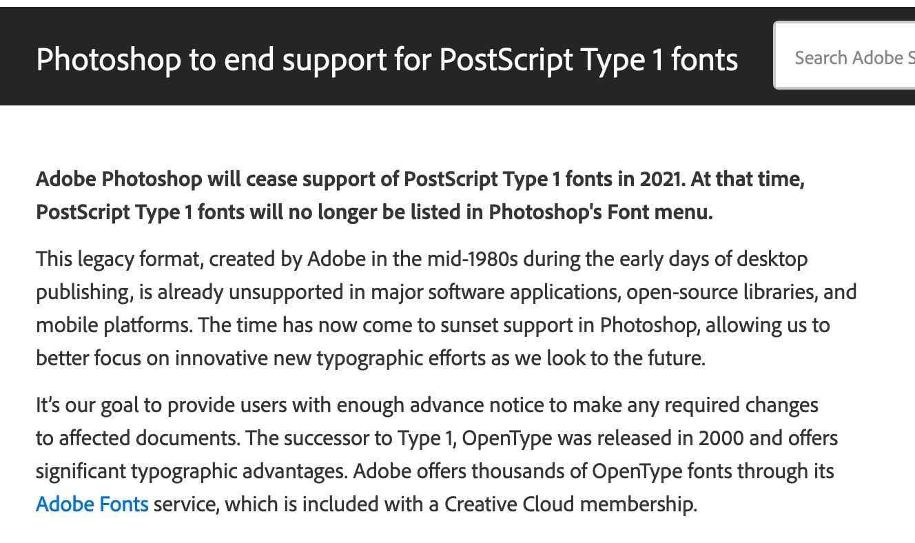 How to Tell Which Files Use Type 1 PostScript Fonts