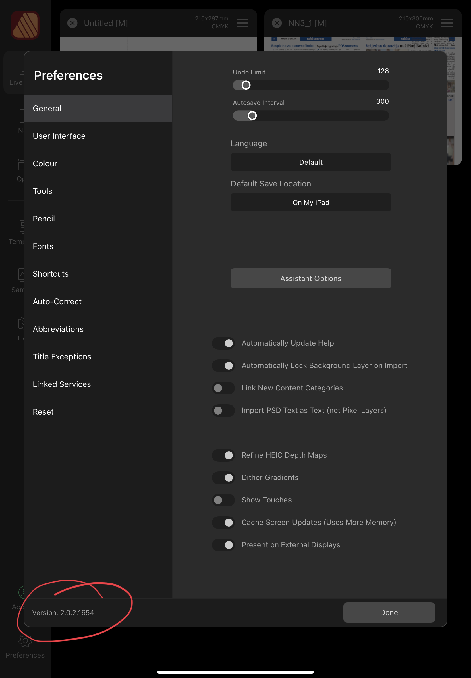 Save and save as missing v2 bugs found on ipad affinity forum