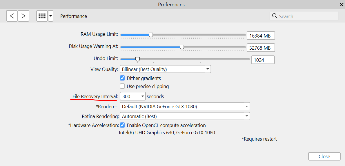 Do you have the auto save function? PreV2 Archive of Affinity on