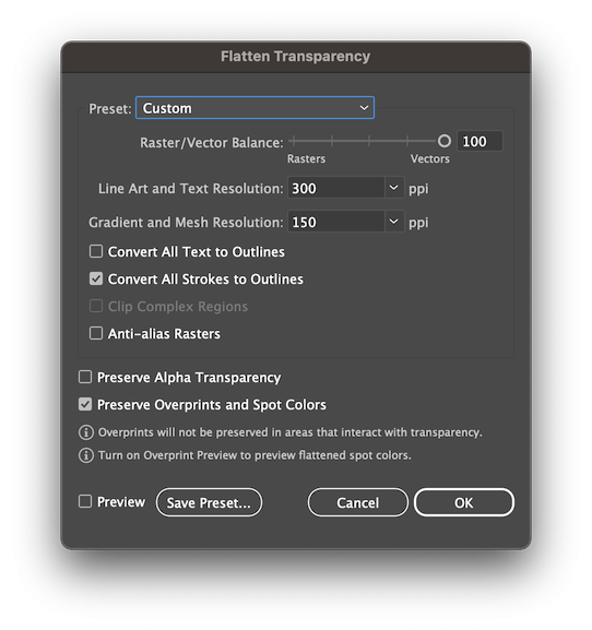 Flatten transparency Set opacity to 100 and use the colour closest