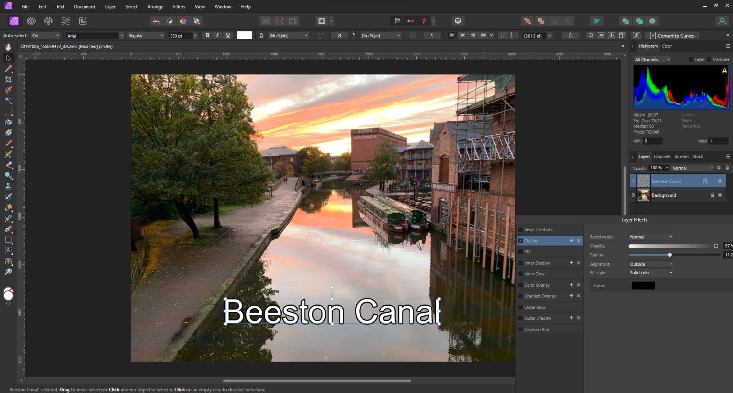 Affinity Photo 2.0 crashes randomly when zooming in & out and