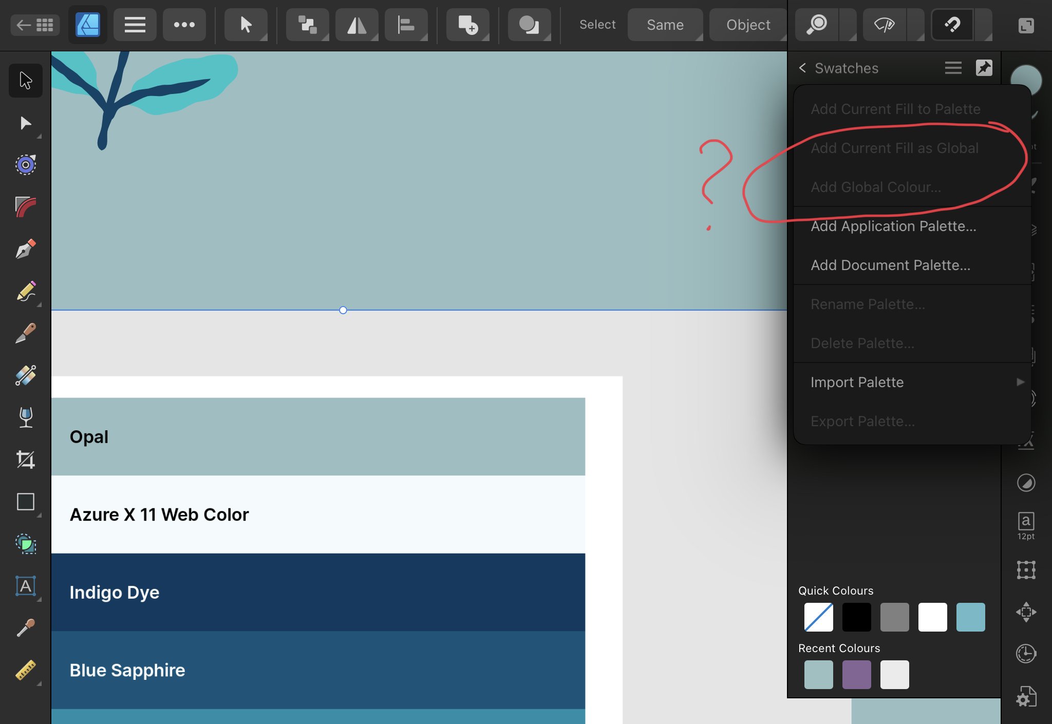 Global colors can’t be applied? - Affinity on iPad Questions - Affinity ...