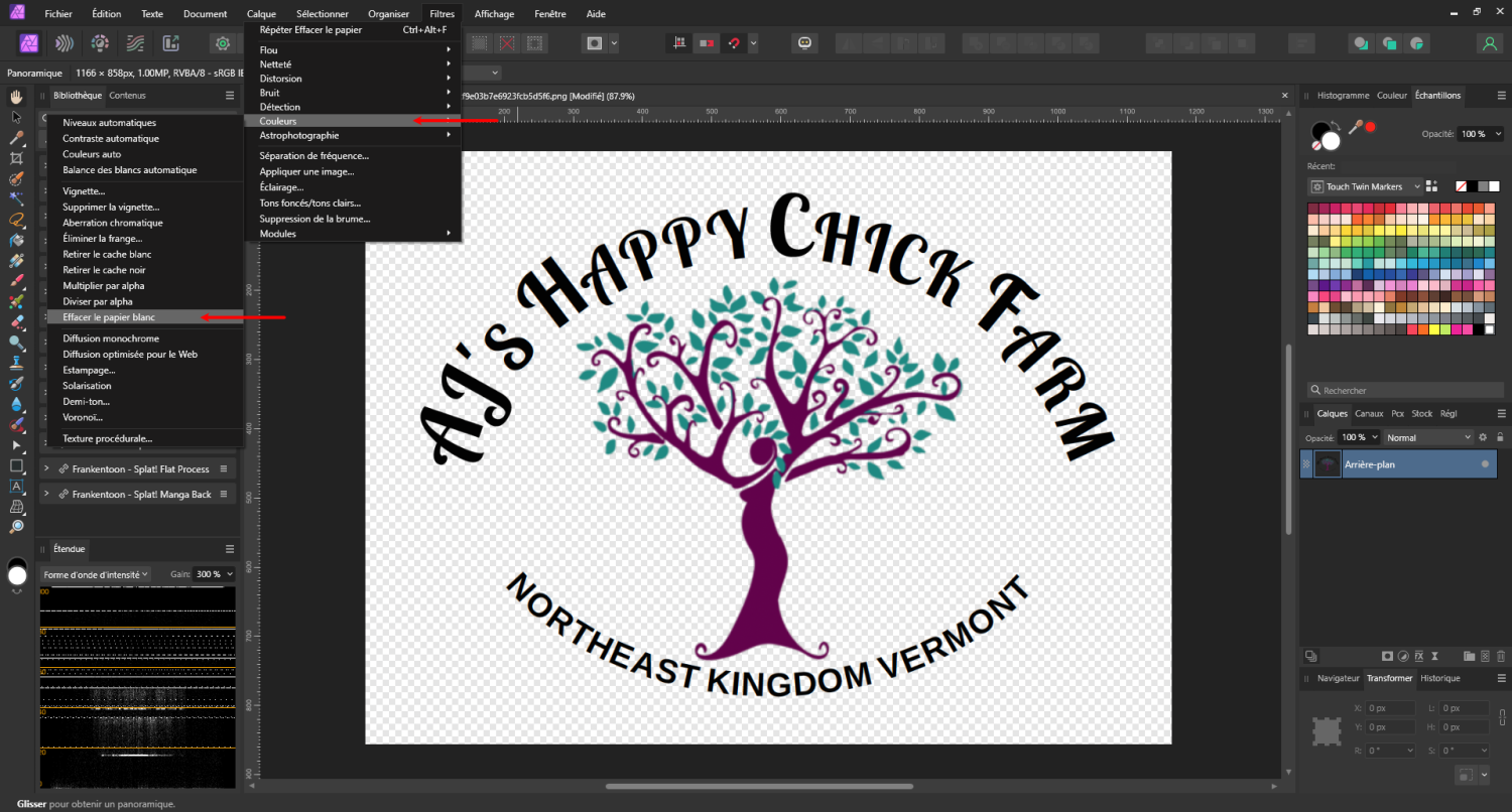 How to Change Background? White to Transparent Affinity on Desktop