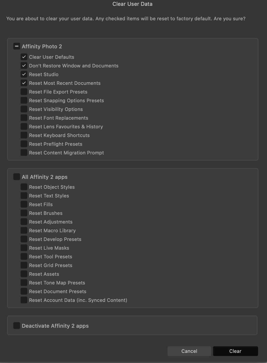 All Affinity apps crashes if network location is offline - V2 Bugs found on  macOS - Affinity