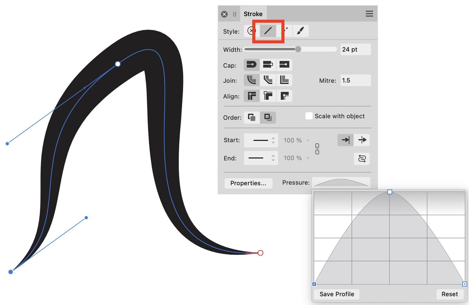 Convert a stroke to a curve - V2 Bugs found on Windows - Affinity | Forum