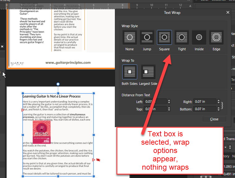 text frame options greyed out indesign