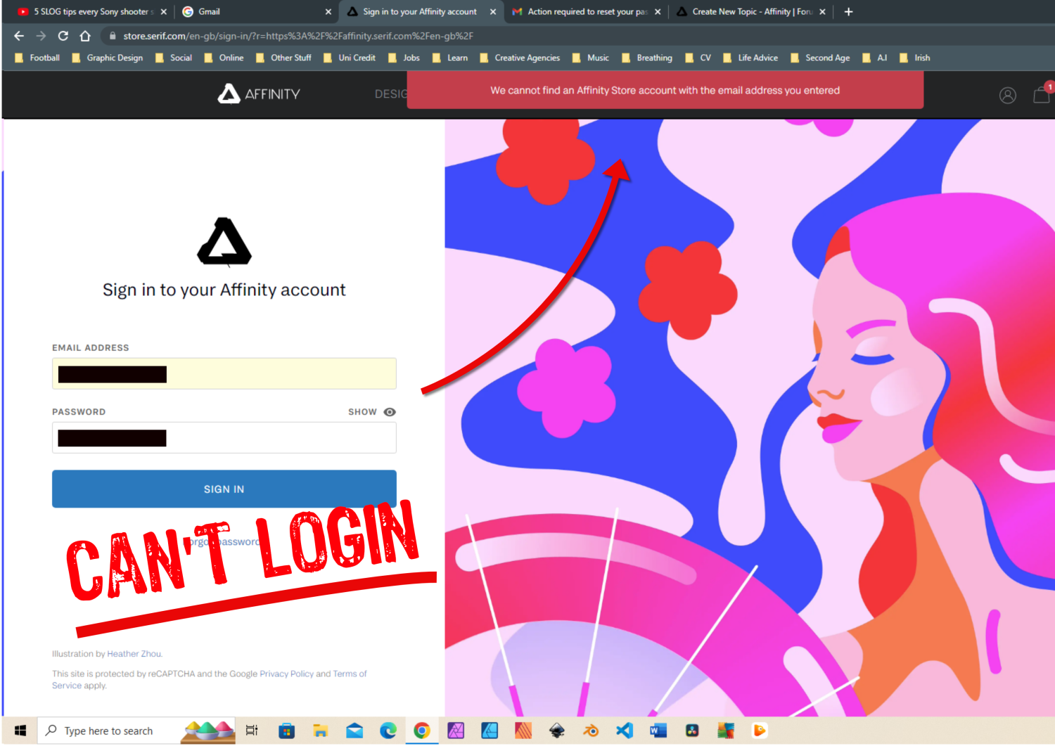 official affinity account Login Issues Customer Service, Accounts and