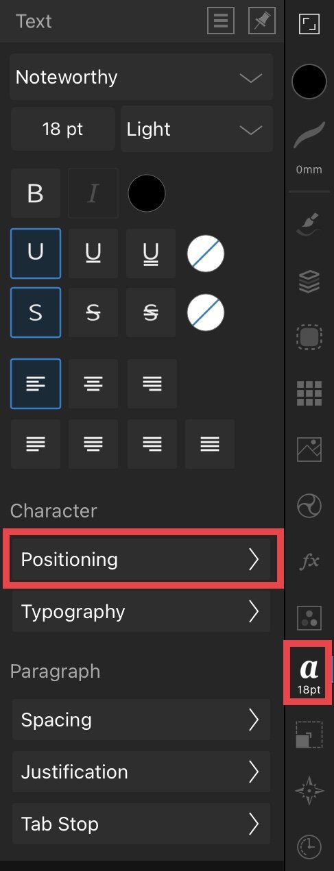 Affinity Designer V1 Ipad Automatic Artistic Text Modifications Affinity Designer V1 Ipad Automatic Artistic Text Modifications