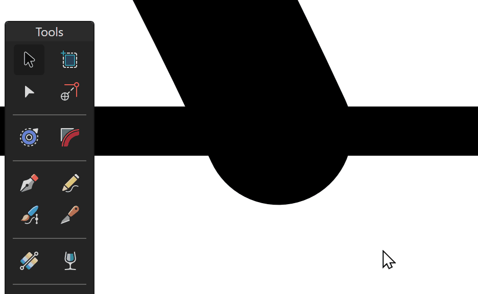 Trimming Joined Lines With Different Stroke Thicknesses Affinity on
