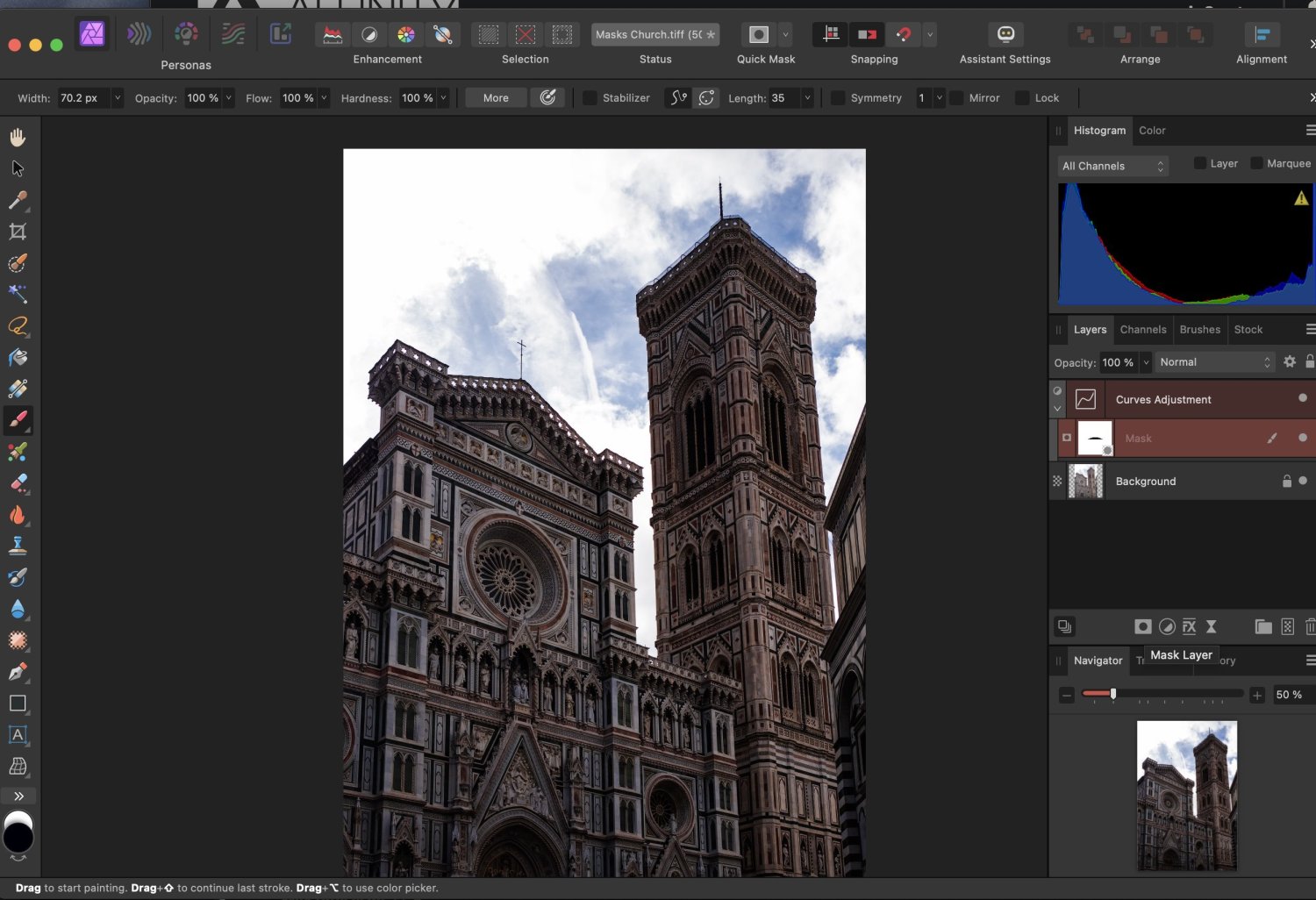how to add layer mask in affinity photo