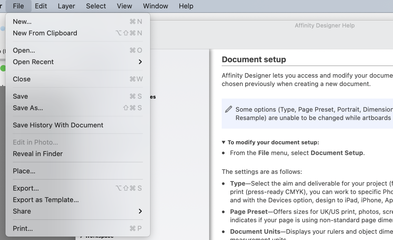 how-to-change-document-size-where-is-document-setup-affinity-on