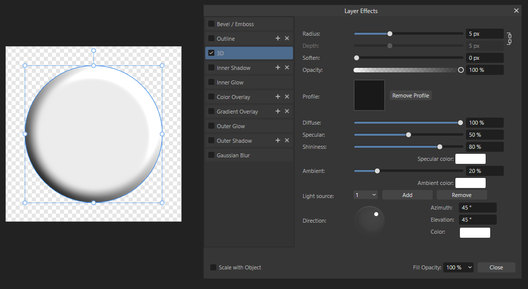 [Designer v2] 3D Layer Effect is not affected by "fill opacity" when ...