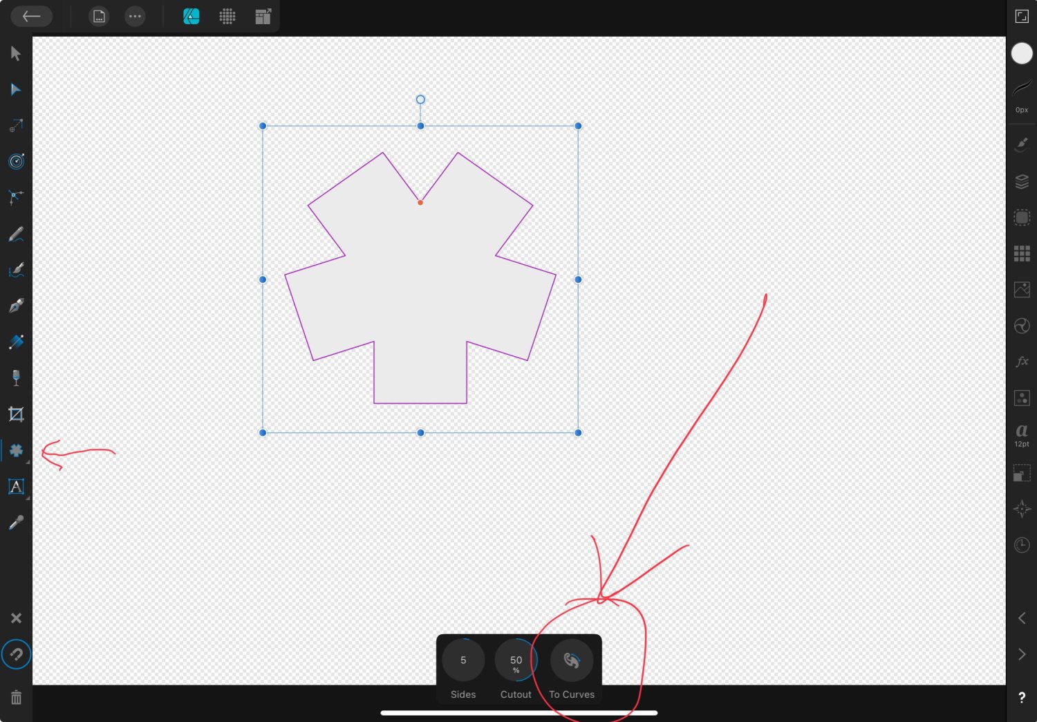 Affinity Designer V1 Ipad How To Convert Shape Vector Into Regular Affinity Designer V1 Ipad How To Convert Shape Vector Into Regular