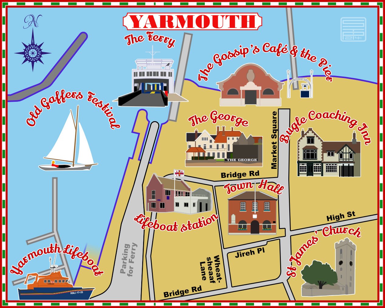 A tourist map of Yarmouth, Isle of Wight - Share your work - Affinity ...