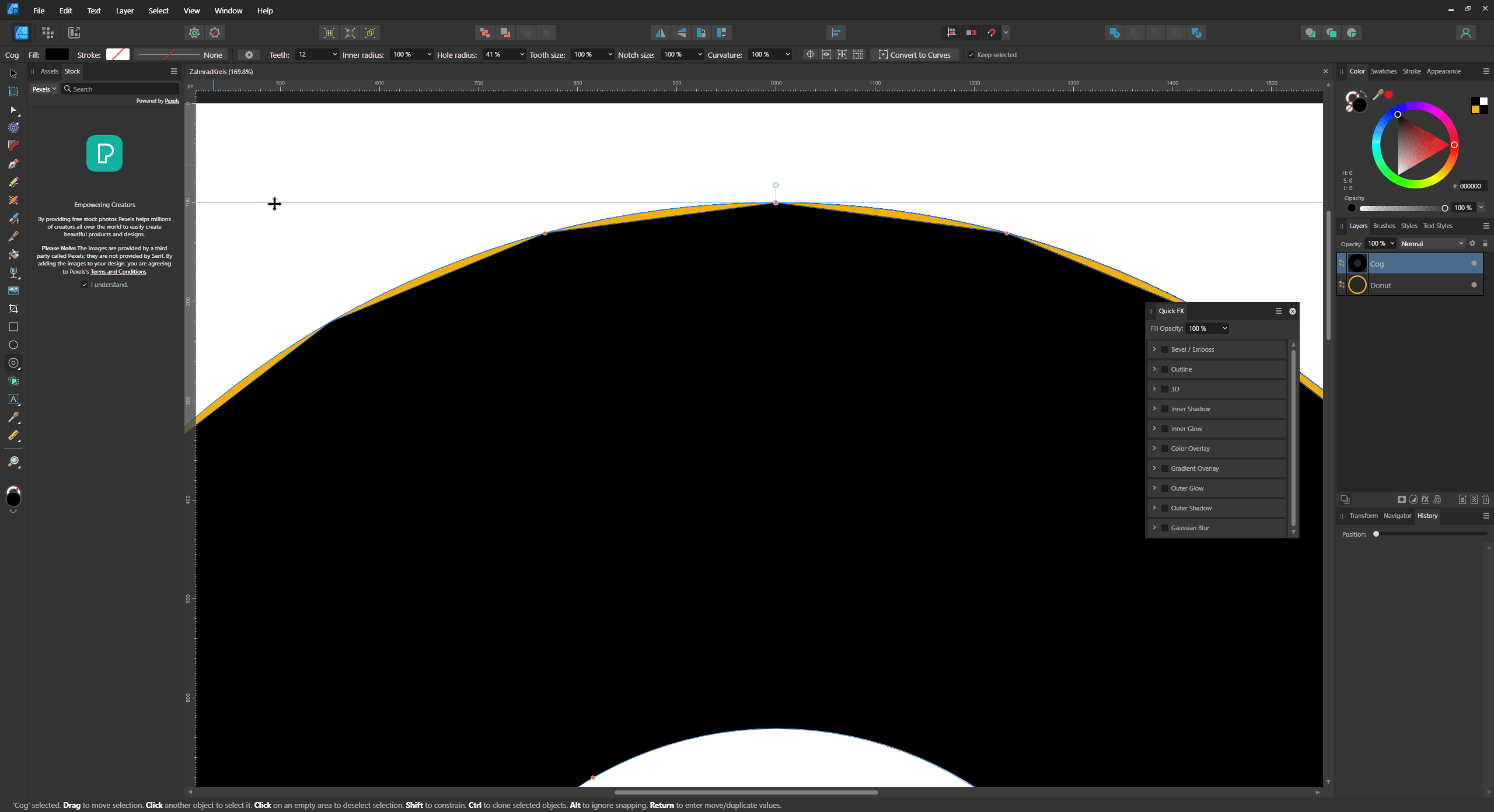 Cog and Circle not the same size Affinity on Desktop Questions (macOS and Windows) Affinity