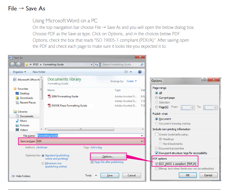 Pdf export for barnes and noble press iso 19005 1 affinity on desktop