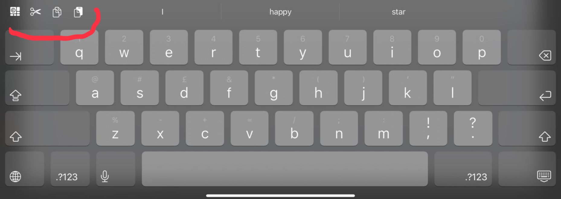 Onscreen keyboard's extra icons? Affinity on iPad Questions