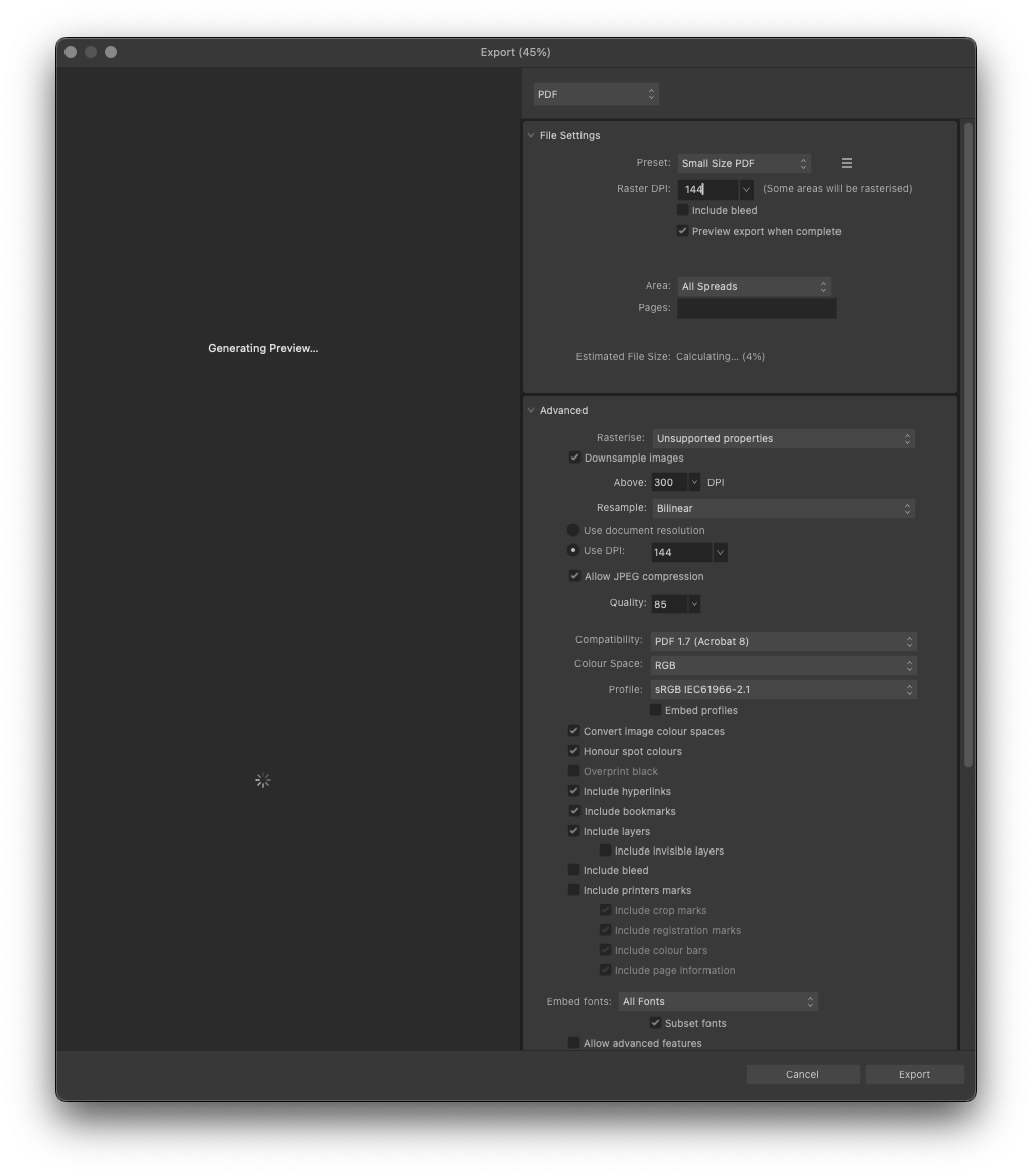 Exporting to pdf problems affinity on desktop questions macos and